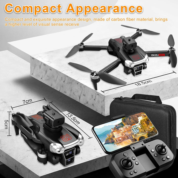 Drohne mit Kamera für Kinder, RC Drone Quadcopter mit Kopflos Modus, Höhenhaltung, 90° Einstellbar,