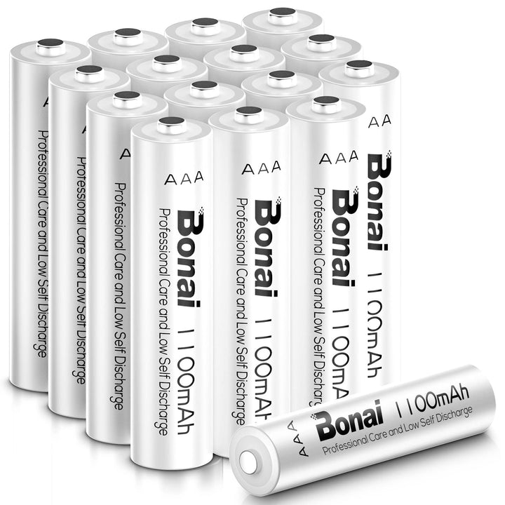 BONAI Akku AAA 1100mAh 16 Stück Wiederaufladbare Batterien hohe Kapazität 1,2V Micro AAA Accu NI-MH