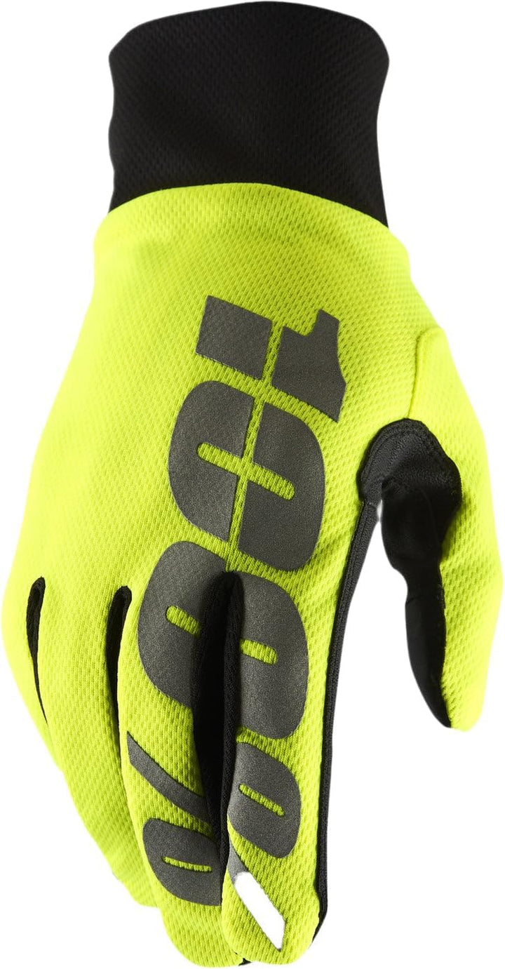 100% HYDROMATIC Motocross and Snowmobile Gloves - Water Resistant MX & Powersport Racing Protective