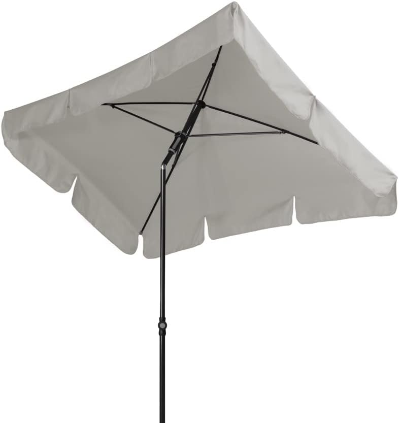 Doppler Sonnenschirm Sun Line Waterproof 260 x 150 cm mit Volant, UV-Schutz 80, hellgrau