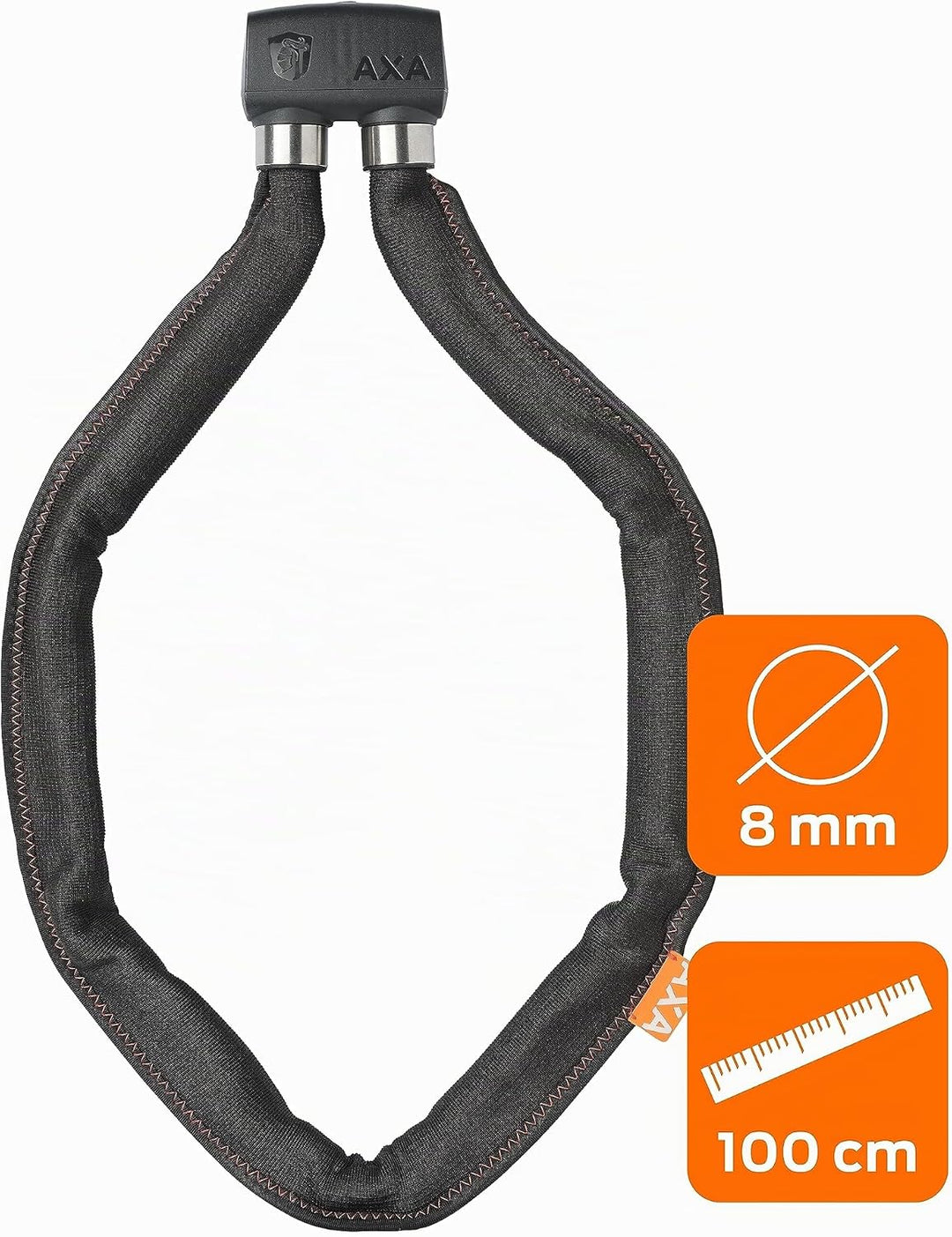 AXA Foldable 800 – Faltschloss – Länge 100 cm – Gliederdurchmesser 8 mm – Sicherheitsstufe 9 – Inklu