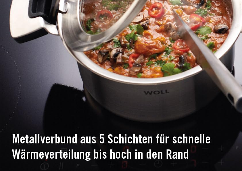 Woll Concept PRO Bratentopf mit Deckel-Induktiv, Ø 24 cm, 9 cm hoch, 4,0l-Geeignet für alle Herdarte