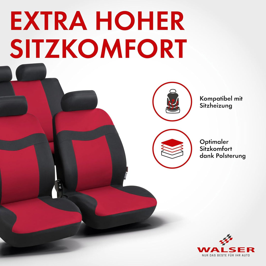 Walser Auto-Sitzbezug Rockford, Universal-Sitzbezug Komplett-Set, PKW-Sitzbezüge, 2 Vordersitzbezüge