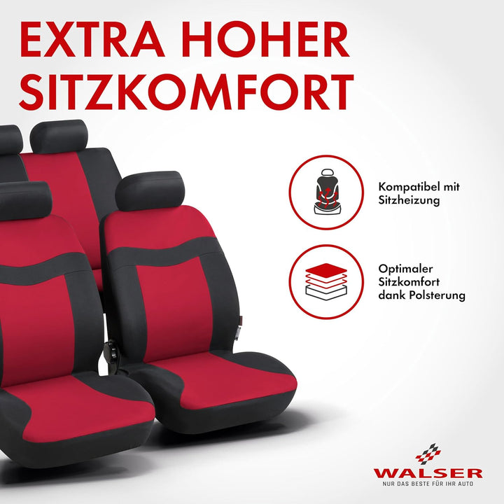 Walser Auto-Sitzbezug Rockford, Universal-Sitzbezug Komplett-Set, PKW-Sitzbezüge, 2 Vordersitzbezüge