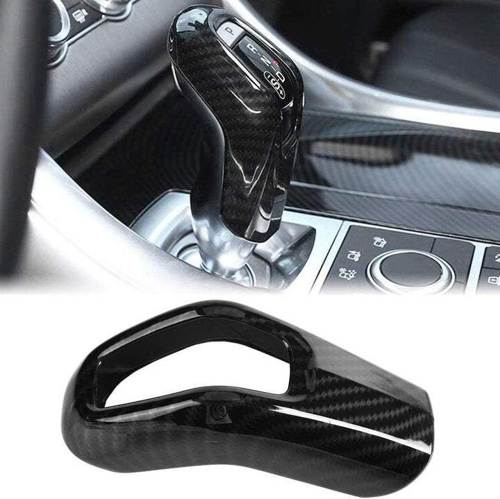 Dioche Schalthebelabdeckung Trim, Carbon Fiber Style Auto Schaltknauf Abdeckung Trim für Land Rover