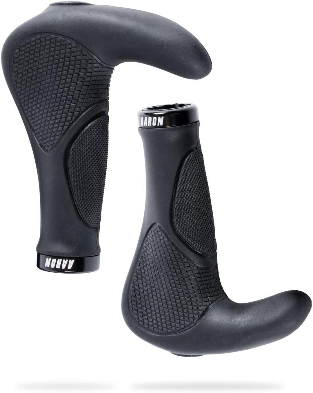 AARON Horn Lenker Griffe mit Gel Dämpfung, ergonomische Lenkerhörner aus rutschfestem Gummi, Fahrrad