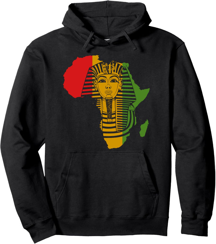 African Gift for Men Egyptian Pharaoh King Tut Dashiki Pullover Hoodie