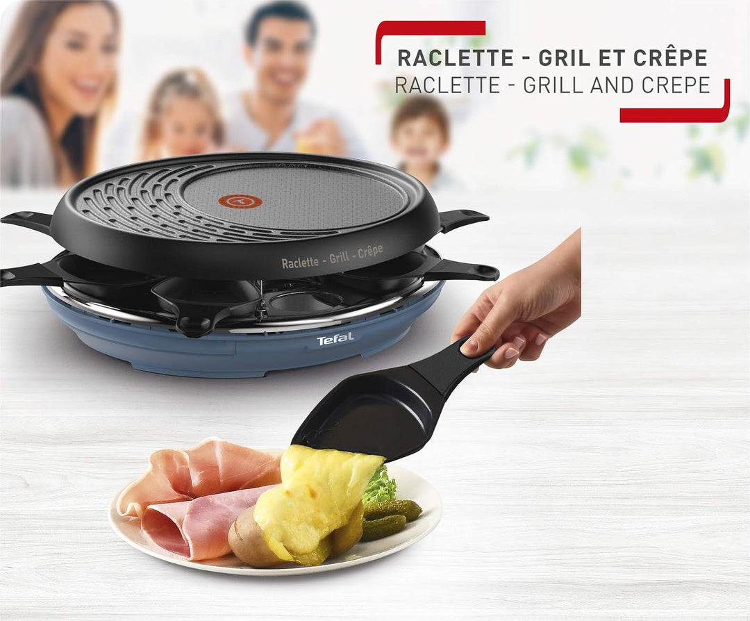 Tefal Colormania Raclette 3-in-1 Raclettegerät für Grill und Pfannkuchen, Antihaftbeschichtung, Easy