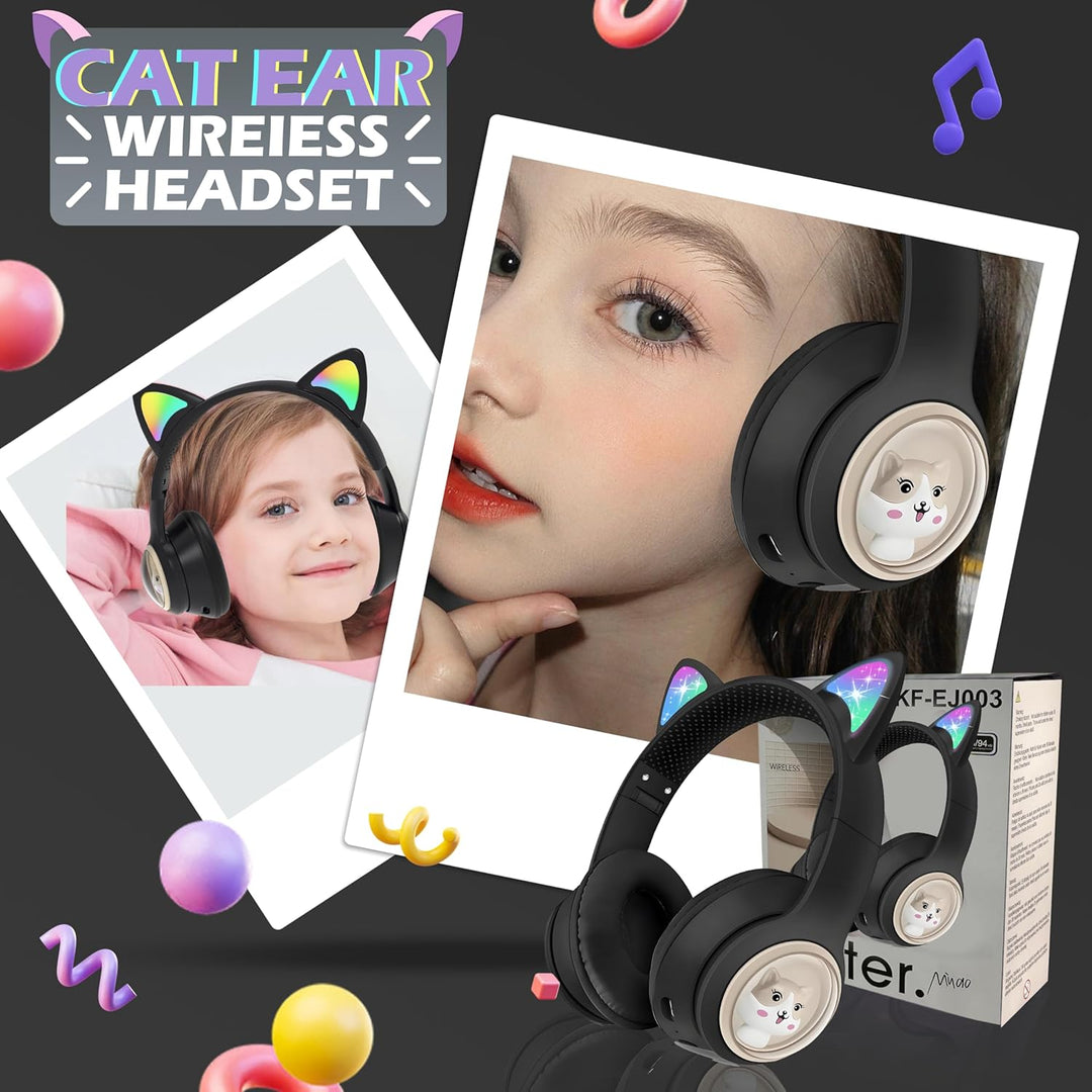 Bluetooth Kopfhörer Kinder, Faltbar 85dB Mädchen Kopfhörer Over Ear, Kabellos Kinderkopfhörer mit LE