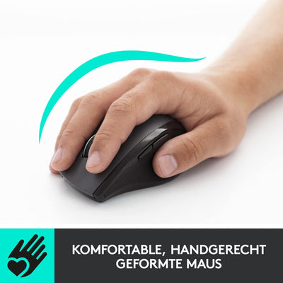 Logitech M705 Marathon Kabellose Maus, 2,4 GHz mit USB-Unifying-Empfänger, 1000 DPI, 5 programmierba