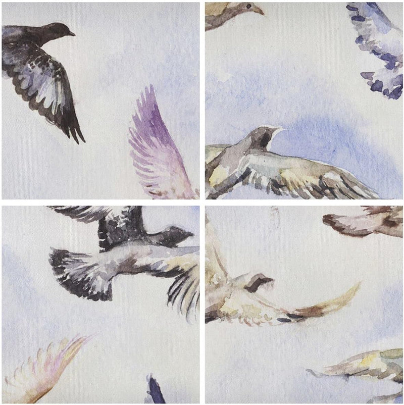 Wandbilder Dekoration Wohnzimmer Vögel Aquarell Wildheit Fliegen Panorama Bilder auf Leinwand 120x50