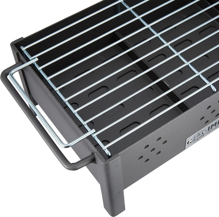 Imex El Zorro Tischgrill mit verzinktem Grillrost, Schwarz, 31 x 21 x 14 cm, 71431.0, Tischgrill