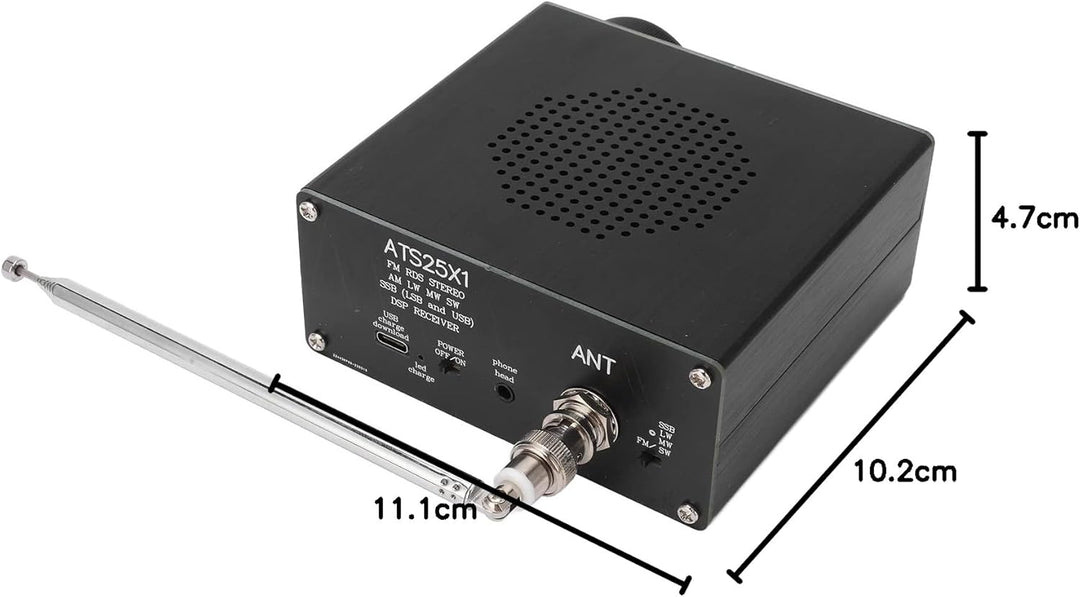 ATS25X1 Upgrade Si4732 Vollband-FunkempfäNger FM AM (MW und SW) SSB-KurzwellenempfäNger mit 2,4-Zoll