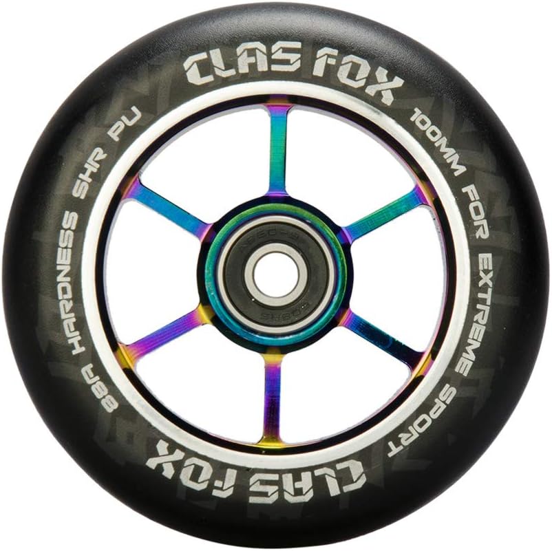 CLAS FOX Pro Stunt Scooter Rollen Roller Räder Wheels 100mm EIN Paar mit ABEC-9 Kugellager CNC Metal