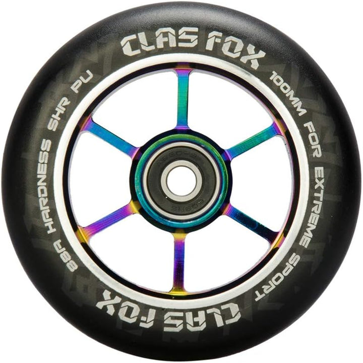CLAS FOX Pro Stunt Scooter Rollen Roller Räder Wheels 100mm EIN Paar mit ABEC-9 Kugellager CNC Metal