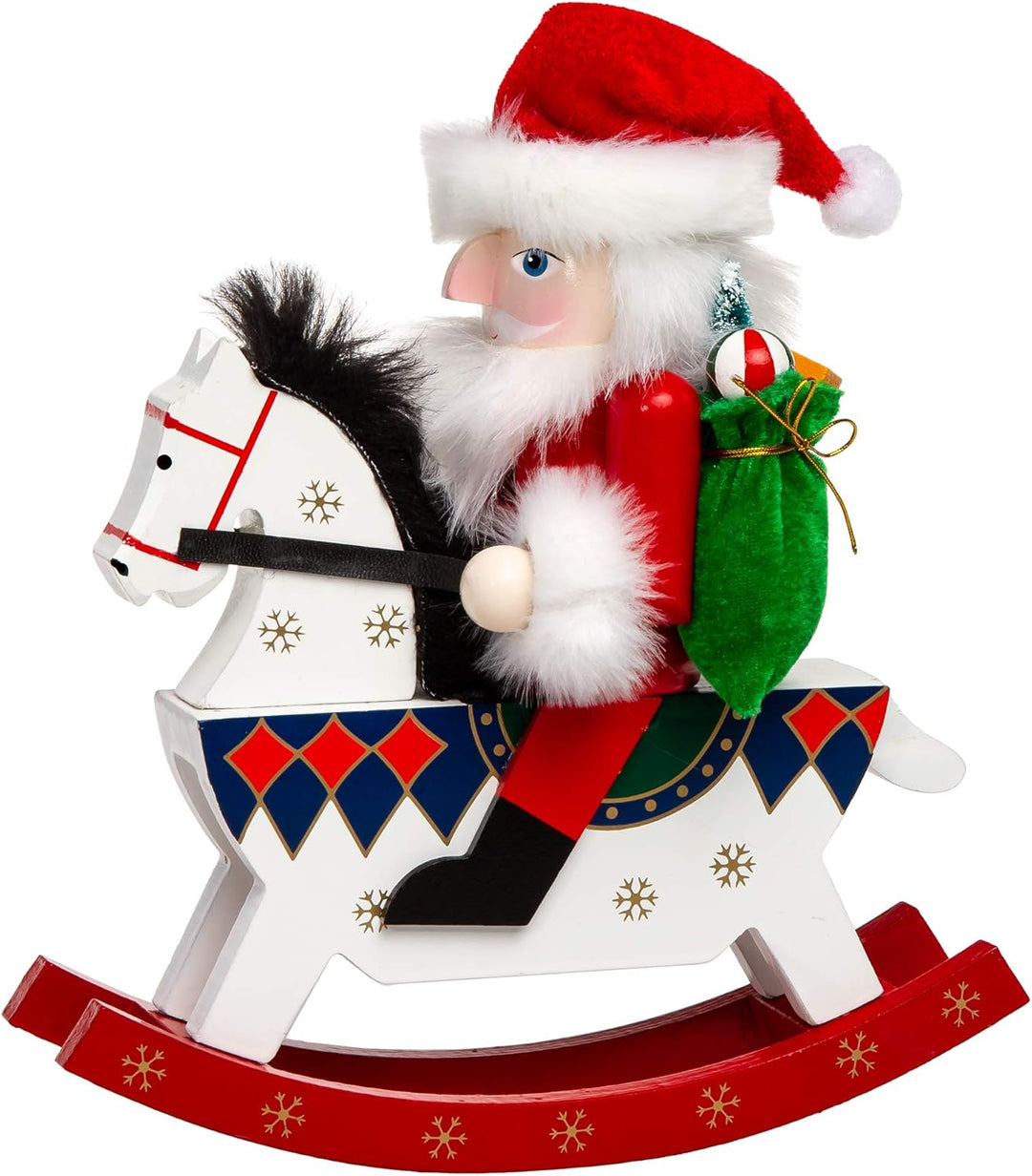 SIKORA Serie E grosse XL Nussknacker Reiterlein Weihnachts Deko Figur aus Holz, Farbe/Modell:E03 rot