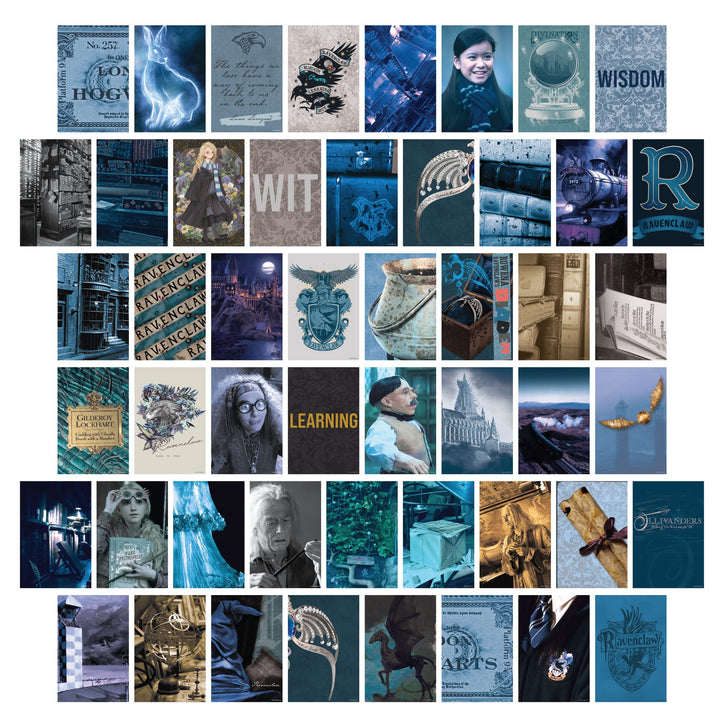 Conquest Journals Harry Potter Ravenclaw Wandcollage, Set von fünfzig 10,2 x 15,2 cm, offizielle Kun