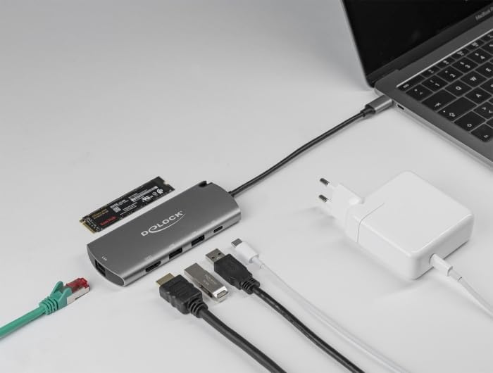 Delock 87767 USB Type-C™ Dockingstation mit M.2 Slot - 4K HDMI/USB/LAN/PD 3.0