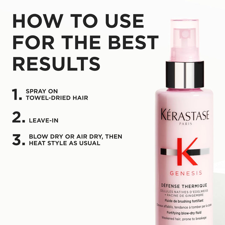 Kérastase | Hitzeschutzspray für geschwächtes Haar, Schützend gegen Haarbruch und Hitzeschäden, Défe
