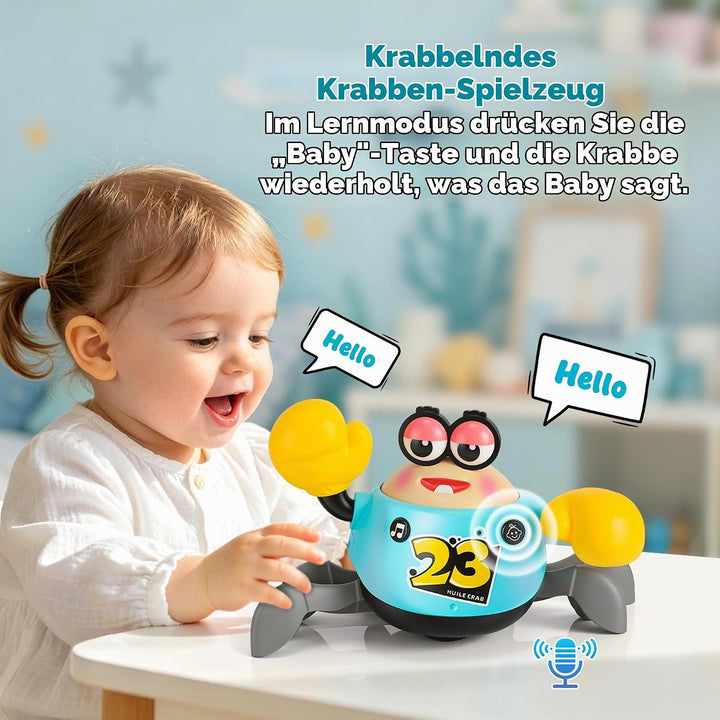 Krabbe Baby Spielzeug 6-12 Monate Krabbelspielzeug Tummy Time Toy | Interaktives mit Musik und Licht