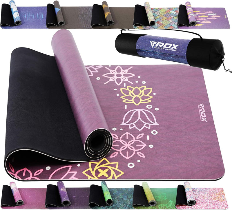 RDX Yogamatte PU 6mm Rutschfest Gymnastikmatte Pilatesmatte REACH RoHS Konform 6P Gummi Übungsmatte