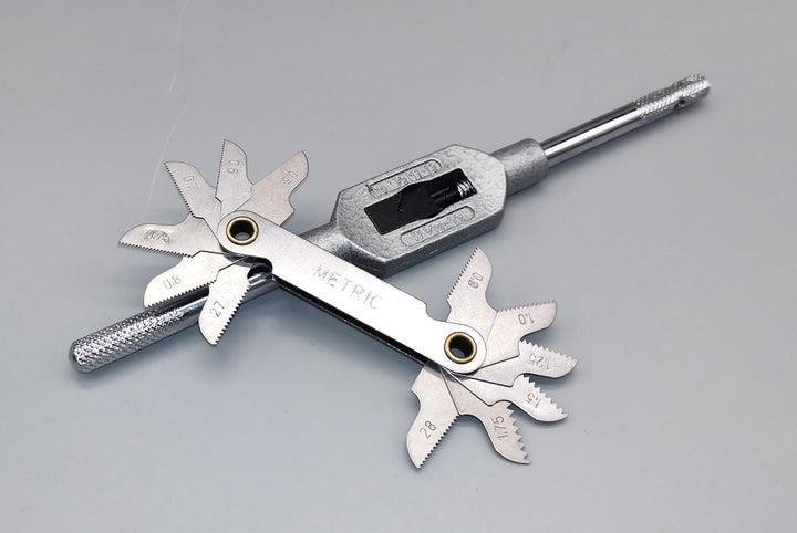 Gewindeschneider Set 44-tlg. | Gewindebohrer HSS M3 - M12 | Windeisen, Schneideisenhalter, Gewindesc