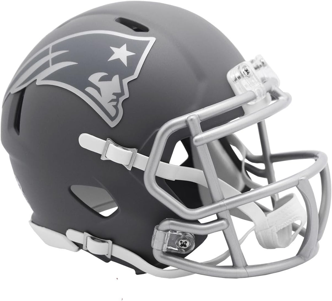 Riddell NFL Mini Speed Helm New England Patriots Slate Collection Edition Footballhelm