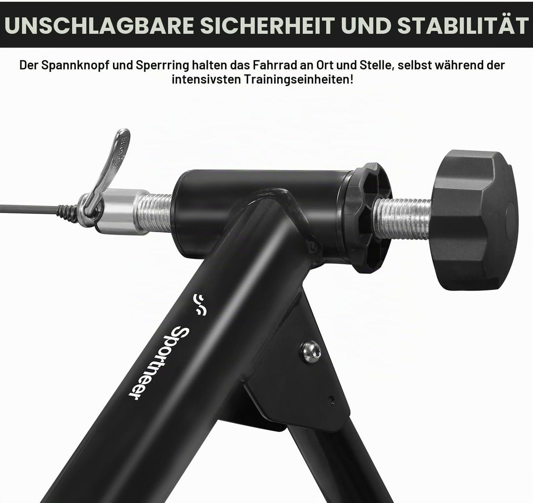 Sportneer Rollentrainer Fahrrad Fluid Bike Trainer Ständer, Indoor Fahrrad Training Stand Schwarz Fl