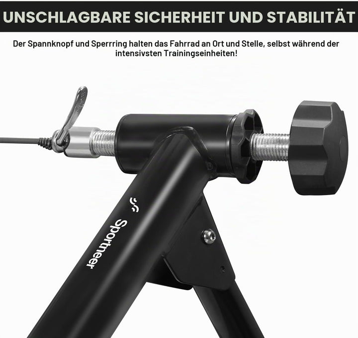 Sportneer Rollentrainer Fahrrad Fluid Bike Trainer Ständer, Indoor Fahrrad Training Stand Schwarz Fl