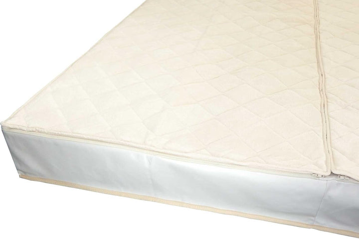 Frottee Wasserbettbezug Auflage Bezug Baumwolle für Wasserbett Rundumbezug (180 x 220 cm), 180 x 220