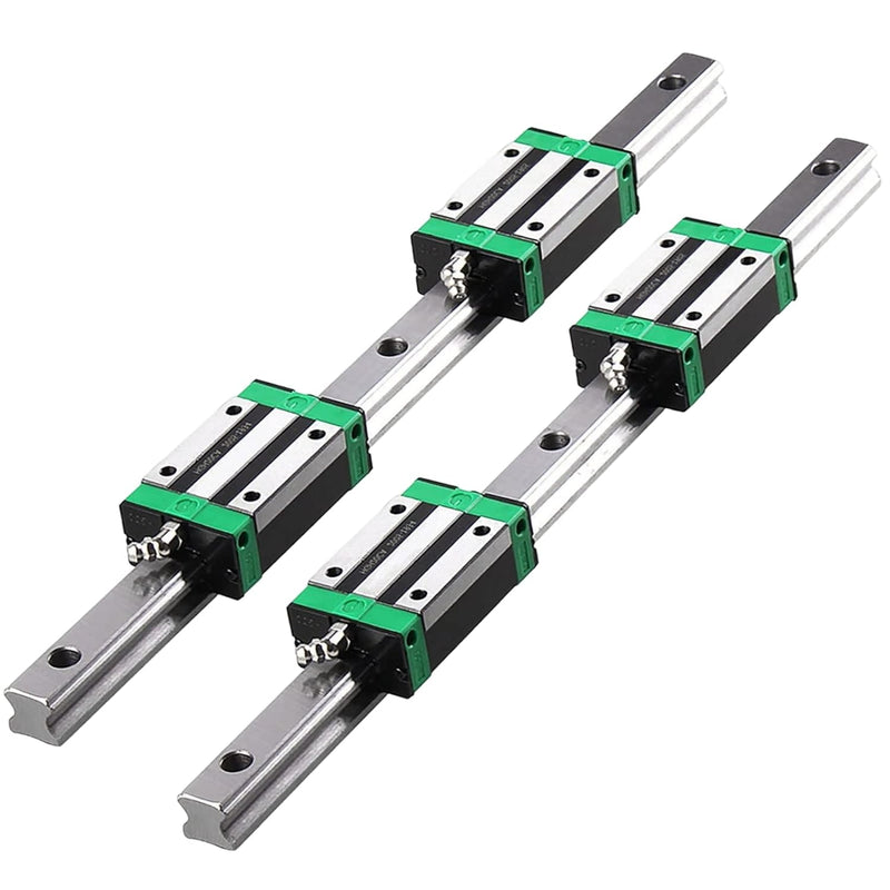 BEVDICNC HGR20 200mm Linearschiene 2 Stück Linearführung mit 4 Stück HGH20CA Schlittenschieberblock