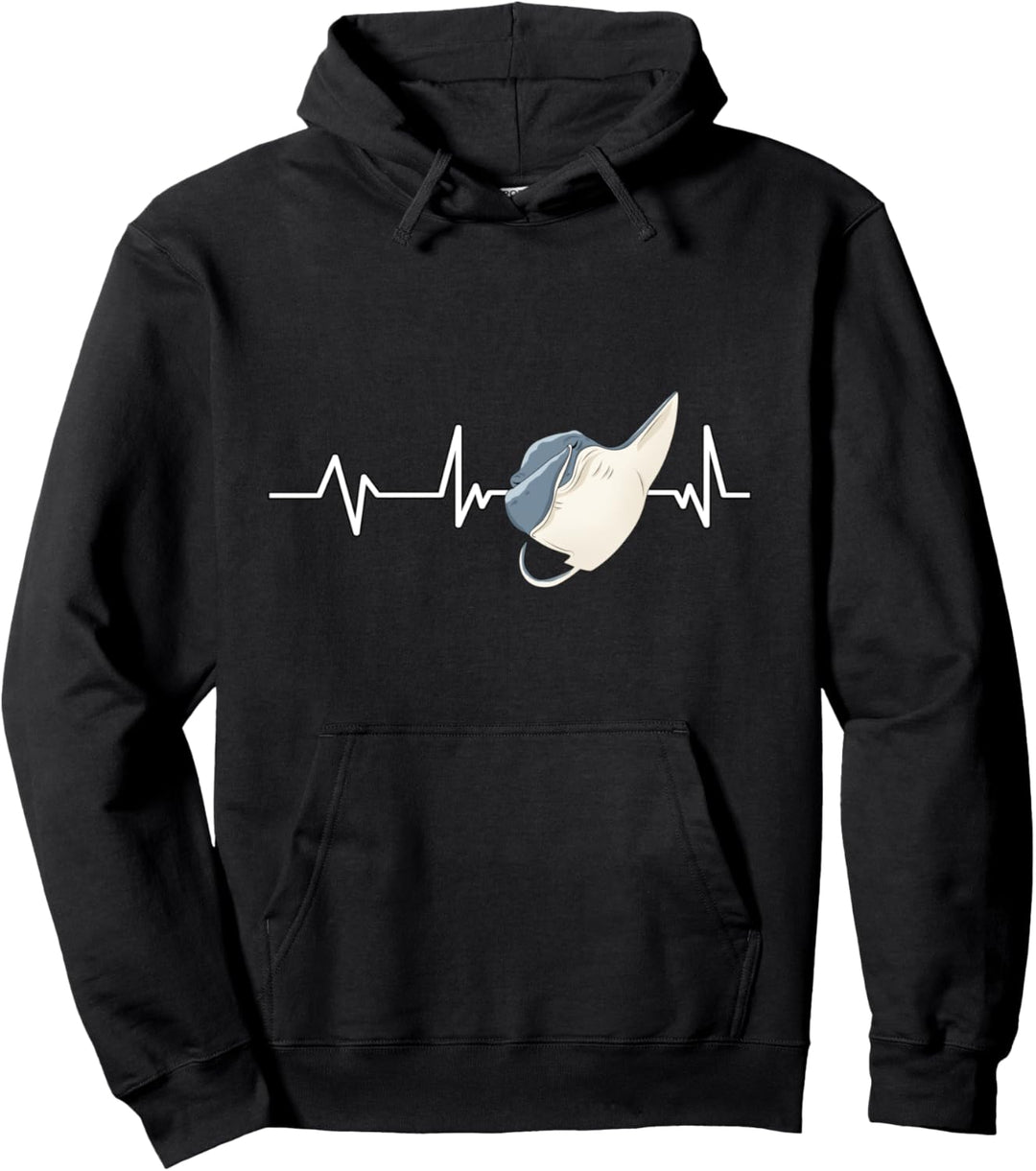 Tanzender Manta Rochen Herzschlag Geschenk Manta Rochen Pullover Hoodie