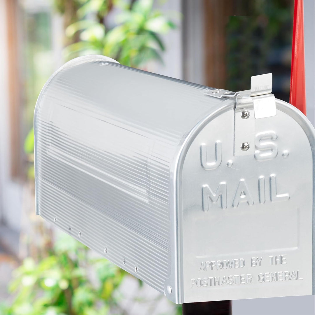 Relaxdays Amerikanischer Briefkasten, Aluminium, Original US Mailbox, Fahne, Nostalgie, HxBxT: 22 x