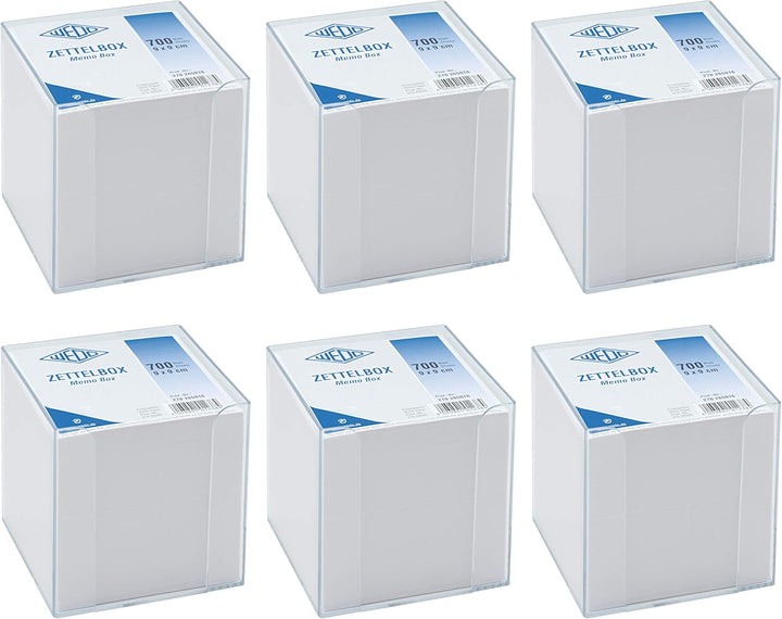 WEDO 6X Zettelbox Ersatzpapier weiss