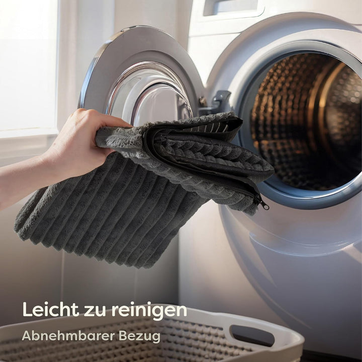 Selbstheizende Wärmedecke Katze 60x45 cm – Weich & Geräuschdämpfend – Waschbarer Bezug – mit Rutschf