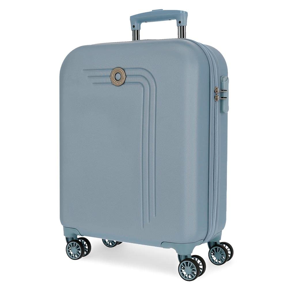 Movom Riga Kabinenkoffer Blau 40x55x20 cms Hartschalen ABS Kombinationsschloss 37L 2,8Kgs 4 Doppelrä