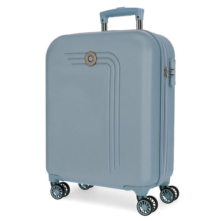 Movom Riga Kabinenkoffer Blau 40x55x20 cms Hartschalen ABS Kombinationsschloss 37L 2,8Kgs 4 Doppelrä