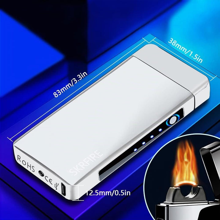 SKRFIRE Electric Lighter Windproof, Pulsed Flame Electric Lighter Plasma-Flame Arc Lighter Rechargea