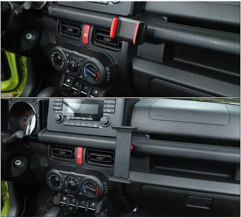 Handyhalterung Auto für Suzuki Jimny JB64 JB74 2019-2024, Aluminium und ABS, 360° Drehbar, für 4-7 Z