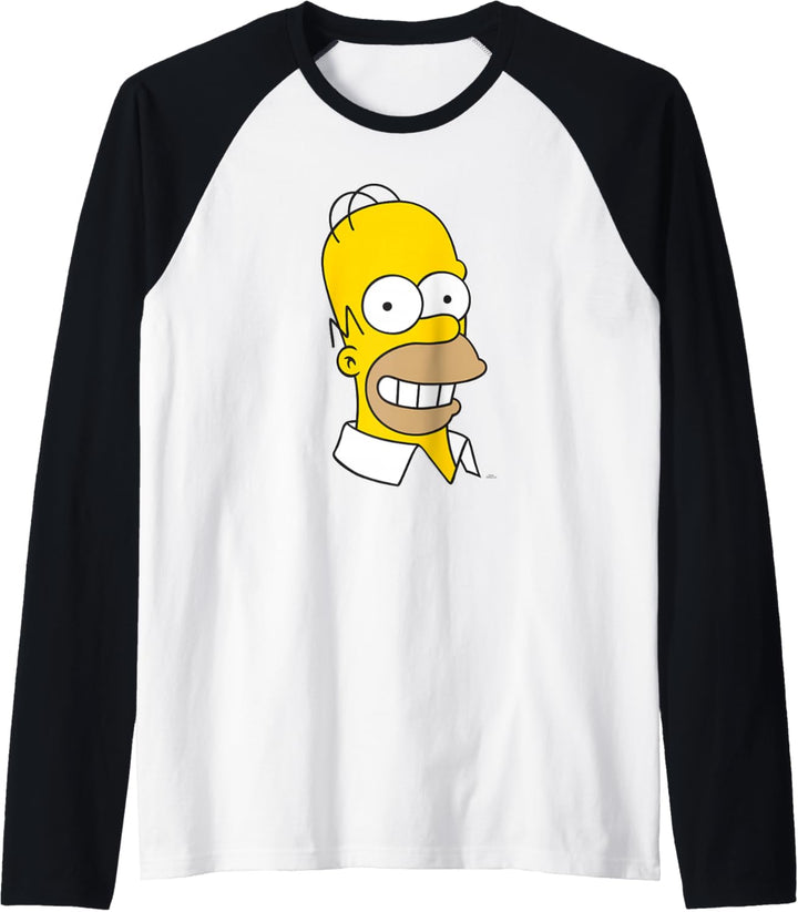 The Simpsons Homer Simpson Face Raglan