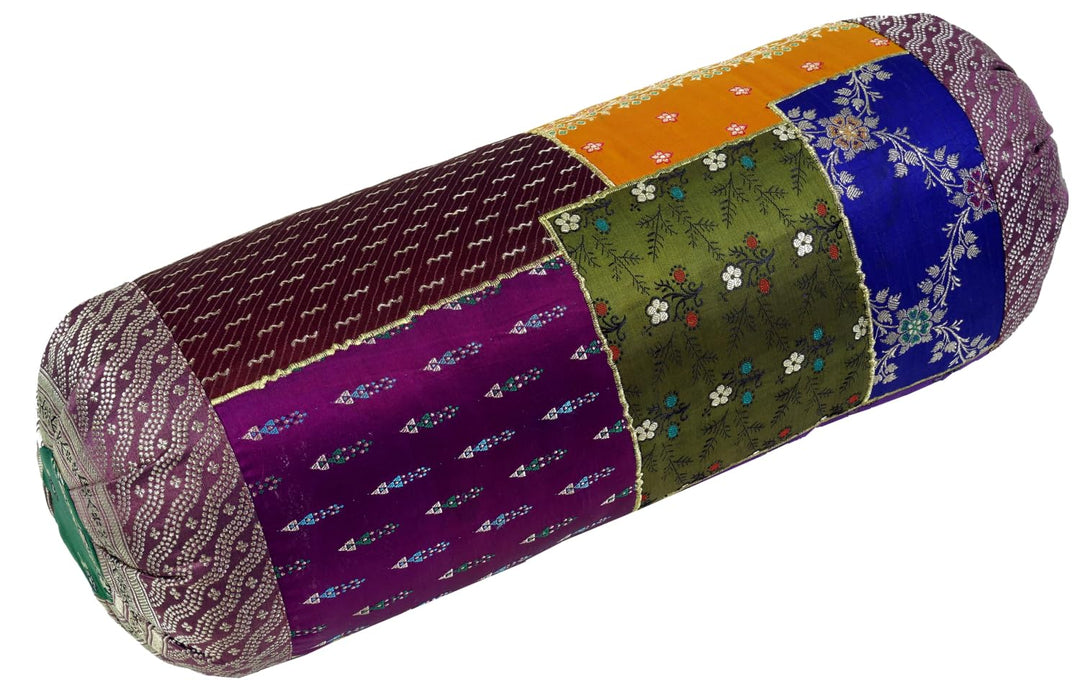 GURU SHOP Patchwork Nackenrolle, Sofakissen 50 cm - Patchwork, Synthetisch normal Patchwork, normal