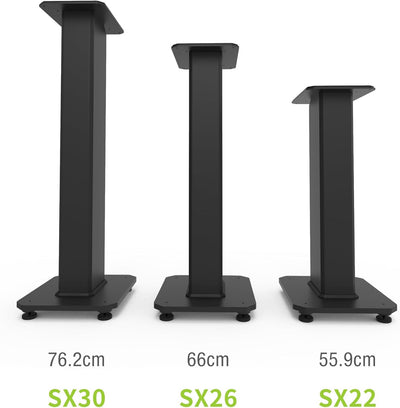 Kanto SX22 Universal Fillable Speaker Floor Stands for Bookshelf Speakers | 22" Tall | Dedicated Cab