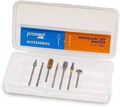 Promed Master Schleifkörper-Set, 7 Saphir- Hartmetall und Diamant - Schleifkörper, Bitset, Nagelfräs