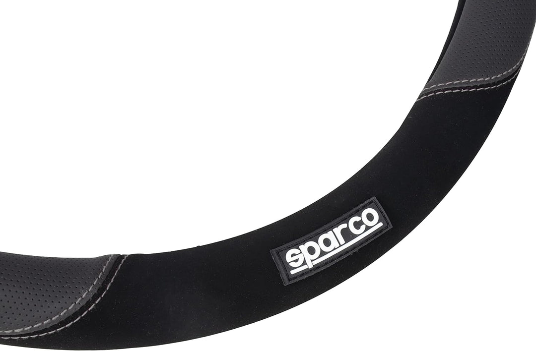 Sparco Lenkradbezug S122 Schwarz in Wildleder + PVC, SPCS122BK, S122 SCHWARZ
