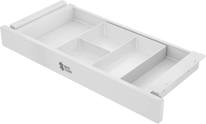 Spacetronik Schublade Unter Schreibtisch Weiss, Unterbauschublade mit 5 Fächern, stabile Untertisch