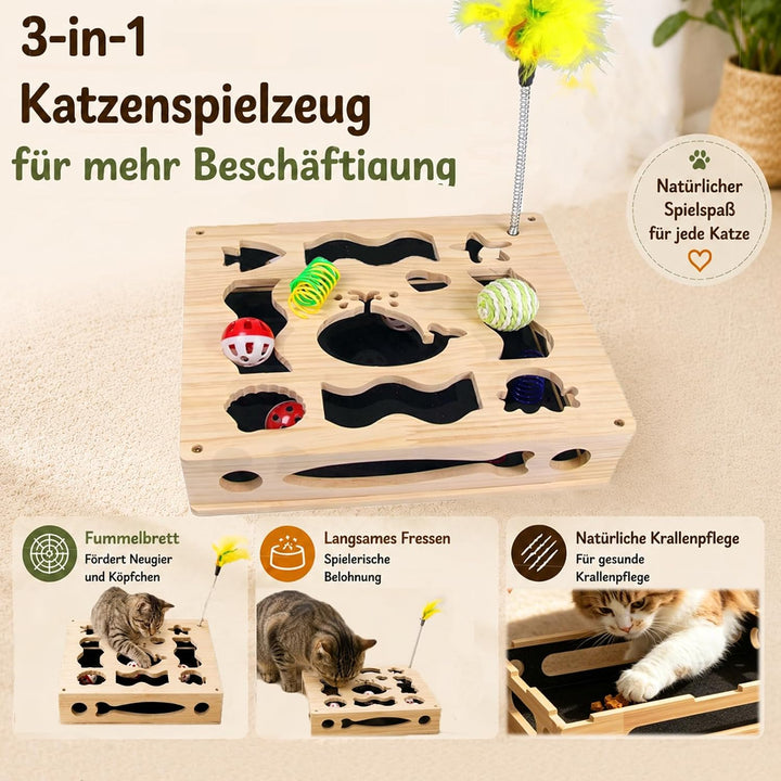 Kratzkiste für Katzen Kratzpuzzle Kratzboxen Schleifpapier für Katze (Standardgrösse), Standardgröss