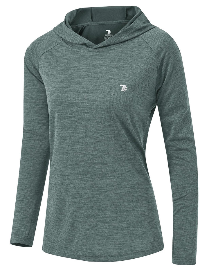 donhobo Damen Sport Shirt Langarm Laufshirt UPF 50+ UV Schutz Schnelltrocknend Pullover Sweatshirts