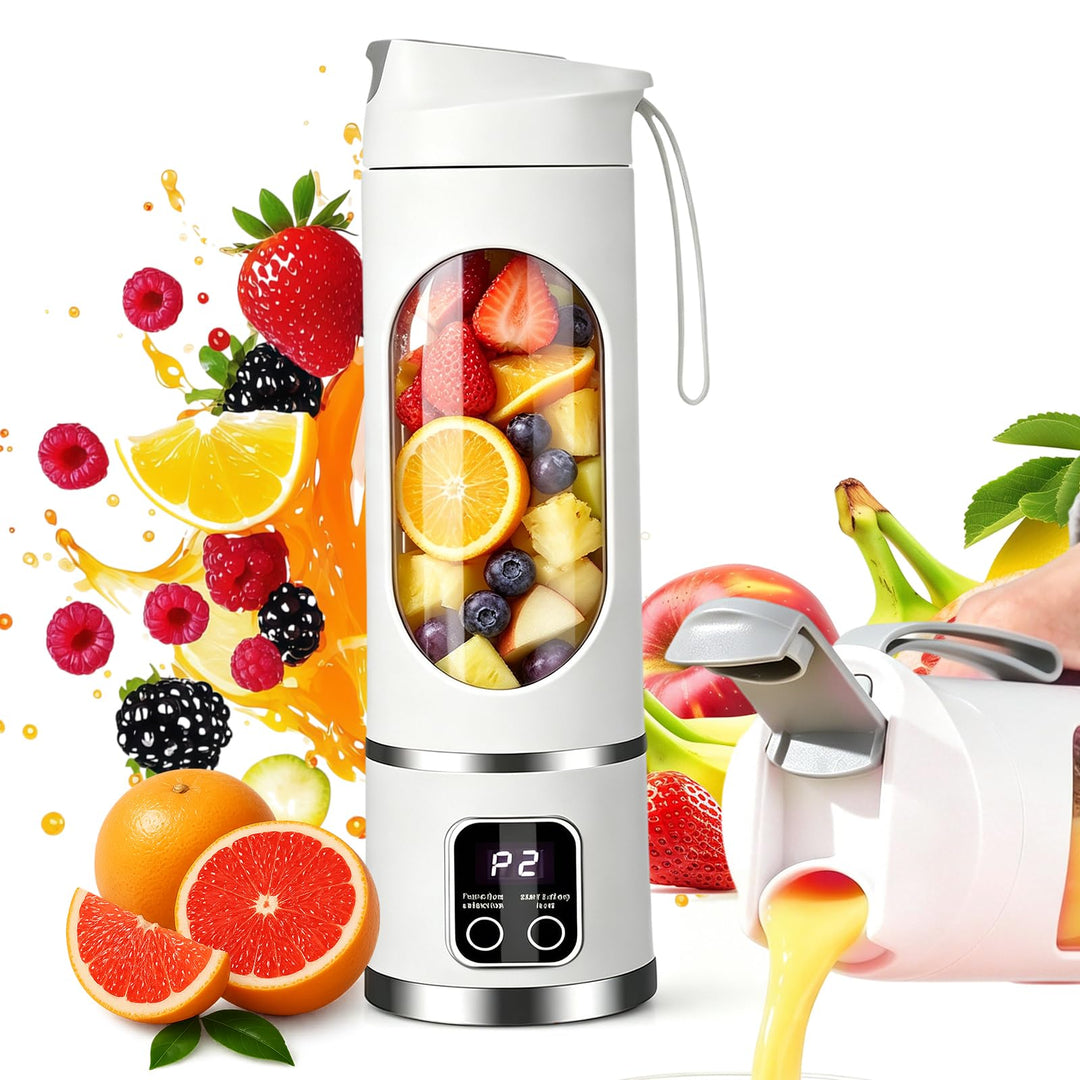 Tragbarer Mixer Smoothie Maker To Go, 500ml Mini Mixer für Shakes, Akku Smoothie Maker Klein, Portab