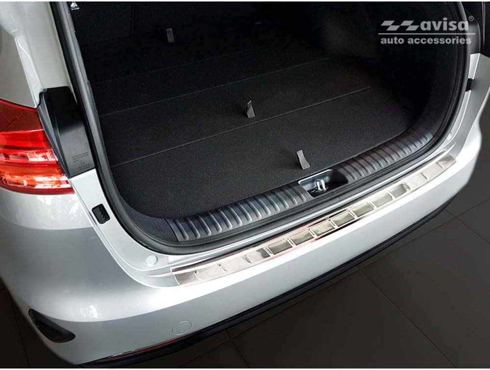 Edelstahl Heckstossstangenschutz kompatibel mit Kia Ceed III SW 2018-2021 & FL 2021- 'Ribs'