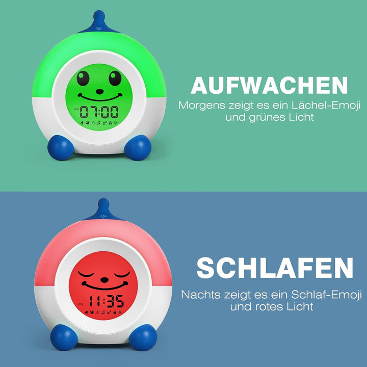 I·CODE Kinder Wecker, Lichtwecker Kinder Mit Abschaltautomatik &Wake Up Light, Schlaftrainer Kinder